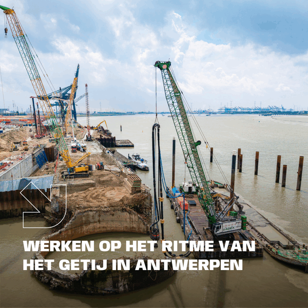 Werken op het ritme van het getij in Antwerpen